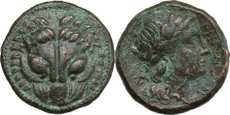 Greek Italy. Bruttium, Rhegion. AE 20 mm, c. 351-280 BC. Obv. Lion's mask. Rev. ...