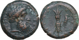 Sicily. Syracuse. Timoleon and the Third Democracy (344-317 BC). AE Hemidrachm, Timoleontic Symmachy coinage, c. 343-339/8 BC. Obv. ZEYΣ EΛEYΦEPIOΣ. L...