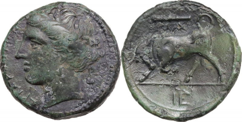 Sicily. Syracuse. Hieron II (275-215 BC). AE 20 mm, c. 275-269/65 BC. Obv. ΣYPAK...