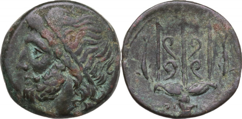 Sicily. Syracuse. Hieron II (275-215 BC). AE Litra, c. 240-215 BC. Obv. Diademed...