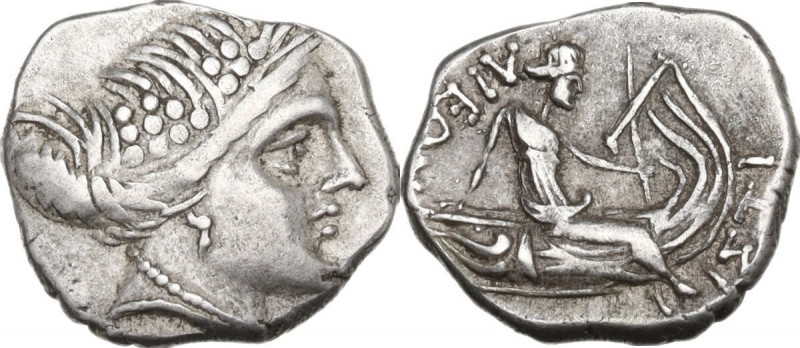 Continental Greece. Euboia, Histiaia. AR Tetrobol, c. 267-168 BC. Obv. Head of t...