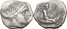 Continental Greece. Euboia, Histiaia. AR Tetrobol, c. 267-168 BC. Obv. Head of the nymph Histiaia right, wearing ivy-wreath. Rev. ΙΣΤΙ-AΙΕΩΝ. Nymph se...