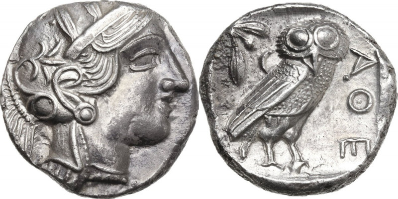 Continental Greece. Attica, Athens. AR Tetradrachm, c. 454-404 BC. Obv. Head of ...