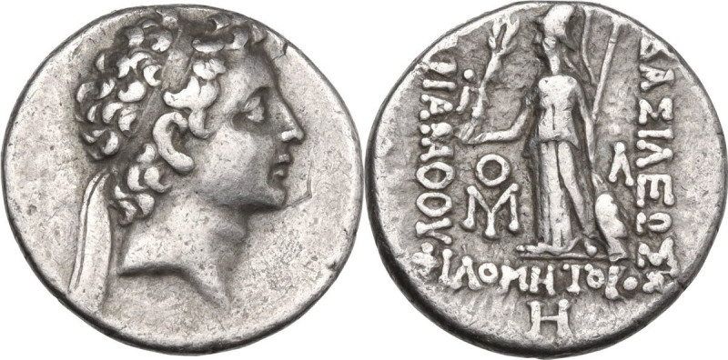 Greek Asia. Kings of Cappadocia. Ariarathes VII, Philometor (116-101 BC). AR Dra...