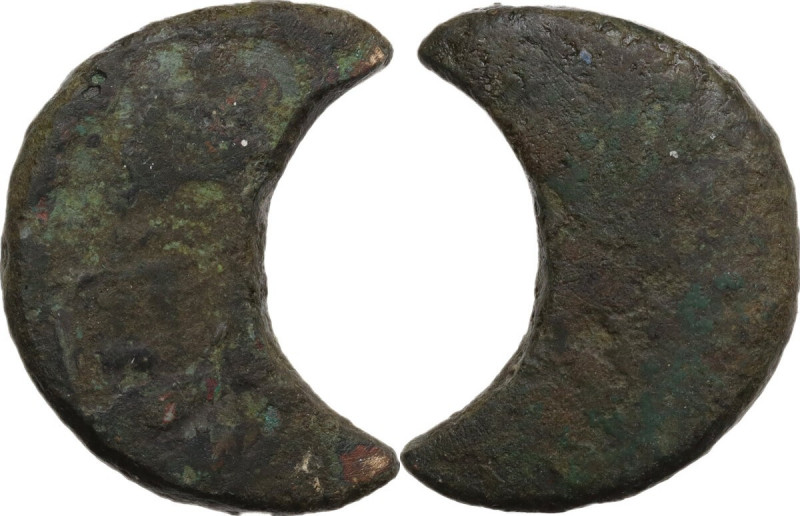 Aes Premonetale. Aes Formatum. AE crescent-shaped Cast Ingot. Etruria (?), 8th-4...