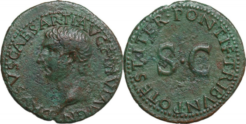 Drusus, son of Tiberius (died 23 AD). AE As, struck under Tiberius. Obv. DRVSVS ...