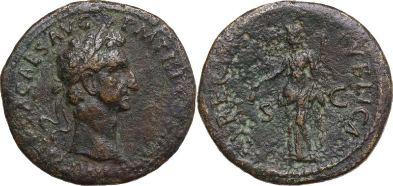 Nerva (96-98). AE Sestertius, 97 AD. Obv. IMP NERVA CAES AVG PM TR P [COS III PP...