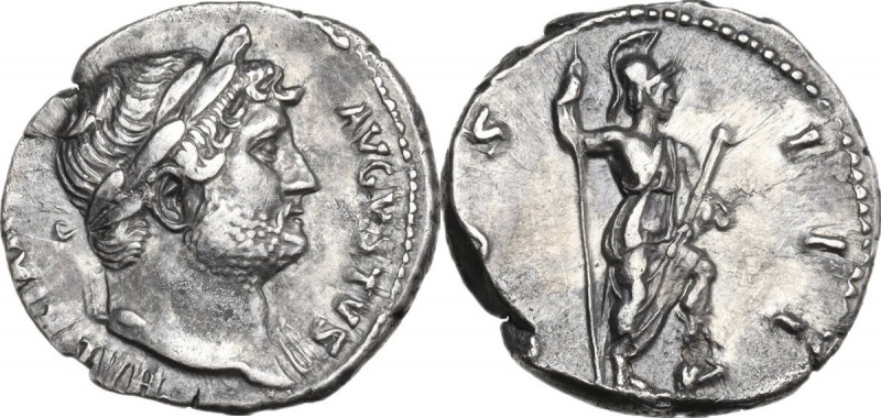 Hadrian (117-138). AR Denarius. Struck c. 125-126 AD. Obv. HADRIANVS AVGVSTVS. L...