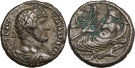 Hadrian (117-138). Billon Tetradrachm, Alexandria mint. Dated RY 17 = AD 132-133 AD. Obv. Laureate, draped and cuirassed bust right, seen from behind....