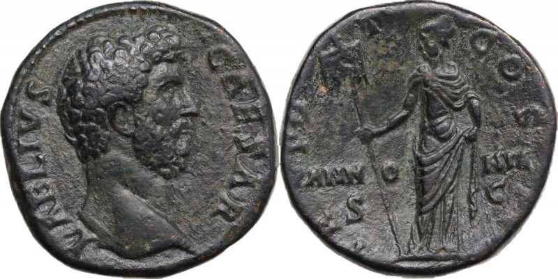 Aelius (Caesar 136-138). AE Sestertius, struck under Hadrian, 137 AD. Obv. L AEL...