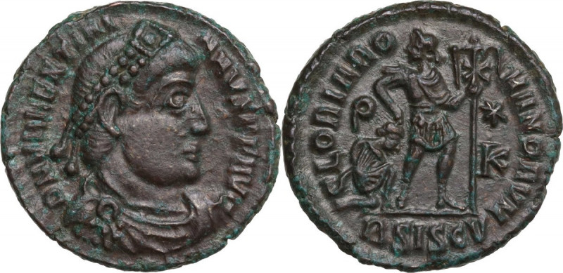 Valentinian I (364-375). AE 18 mm. Siscia mint. Struck 367-375 AD. Obv. DN VALEN...