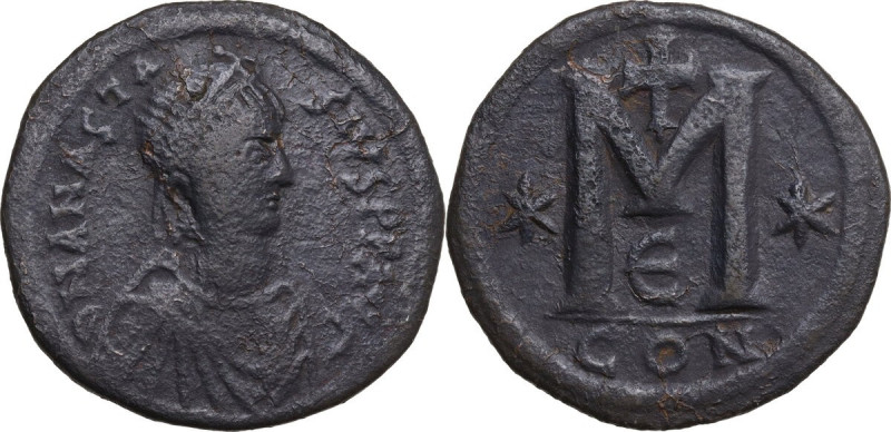 Anastasius I (491-518). AE Follis, Constantinople mint, struck 512-517 AD. Obv. ...