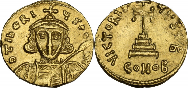 Tiberius III, Apsimar (698–705). AV Solidus, Constantinople mint, 698-705 AD. Ob...