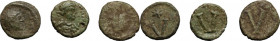 Byzantine Empire. Multiple lot of three (3) unclassified AE pentanummii.