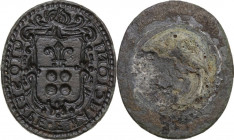 Firenze. (?). Sigillo familiare XVII sec. recante stemma familiare e attribuzione a Giuseppe Francioni. AE. 8.10 g. 24.00 mm. SPL.