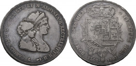 Firenze. Carlo Ludovico di Borbone e Maria Luigia reggente (1803-1807). Scudo da 10 lire fiorentine o Dena 1807. Sigle L.S. (Luigi Siries, incisore) e...