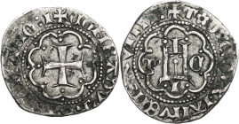 Genova. Tommaso di Campofregoso (1415-1421). Soldino. CNI 41/68; MIR (Piem. Sard. Lig. Cors.) 67. AG. 1.91 g. 19.50 mm. BB.
