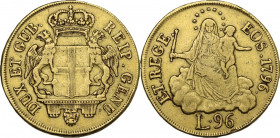 Genova. Dogi Biennali (1528-1797), III fase (1637-1797). Da 96 Lire 1796. CNI 1; MIR (Piem. Sard. Lig. Cors.) 275/3; Fried. 444. AU. 24.98 g. 34.00 mm...