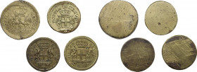 Genova. Lotto di quattro (4) pesi monetali di cui uno riconducibile al peso del 96 lire e tre al peso del 48 lire. OT.