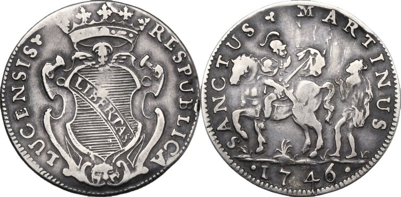 Lucca. Repubblica (1369-1799). San Martino da 15 soldi 1746. CNI 804/805; MIR (T...