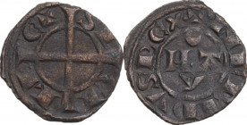 Manfredonia. Manfredi (1258-1266). Denaro. Sp. 200; Travaini 1995 71; D'Andrea 244. MI. 0.74 g. 14.50 mm. qSPL.