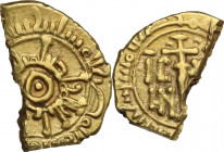 Messina. Guglielmo I (1154-1166). Tarì. Sp. 83/84; Travaini 1995 293; D'Andrea-Contreras (Normans) 328. AU. 0.90 g. 13.00 mm. Tondello tagliato. Bel B...