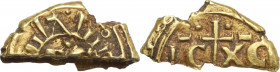 Messina. Federico II di Svevia (1197-1250). Tarì spezzato. Sp. 62; MEC 14, p. 158, Classe A 3; D'Andrea 61. AU. 0.88 g. 12.00 mm. R. Bel BB.