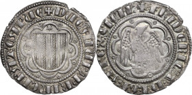 Messina. Federico III d'Aragona (1296-1337). Pierreale. Sp. 2/33; MIR (Sicilia) 184. AG. 3.31 g. 24.00 mm. Tipologia con stelline attorno allo scudo. ...