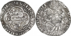 Milano. Gian Galeazzo Visconti (1378-1402). Pegione o Grosso da 1/2 Soldi. CNI 23/36; MIR (Milano) 121/1; Crippa 4A. AR. 2.41 g. 23.50 mm. BB+.