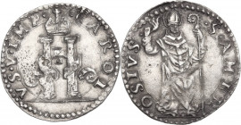 Milano. Carlo V d'Asburgo (1535-1556). Denaro da 8 soldi. CNI 64/74; Crippa 16; MIR (Milano) 289/1. AG. 2.82 g. 24.50 mm. BB+.