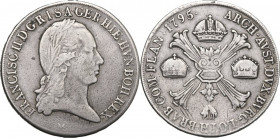 Milano. Francesco II d'Asburgo-Lorena (1792-1805). Scudo delle corone o crocione 1795. CNI 15; Crippa 7/D; MIR (Milano) 472/4. AG. 29.01 g. 40.00 mm. ...