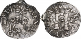 Napoli. Carlo V d'Asburgo (1516-1556). Cinquina. P/R -; MIR (Napoli) 151/3. AG. 0.75 g. 16.50 mm. R. Proveniente da montatura, altrimenti. bel BB.