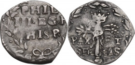 Napoli. Filippo III di Spagna (1598-1621). 3 cinquine, sigle C-FC. P/R 20a; MIR (Napoli) 212/1. AG. 1.44 g. 15.50 mm. BB.