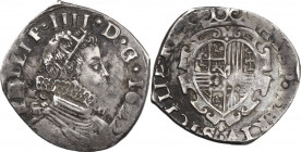 Napoli. Filippo IV di Spagna (1621-1665). Tarì 1622 sigle MC/C. P/R 31; MIR (Napoli) 245/6. AG. 5.89 g. 27.00 mm. Bel BB.