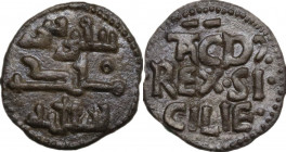 Palermo. Tancredi (1189-1194). Quarto di Tercenario. Sp. 137; Travaini 1995 397; D'Andrea-Contreras (Normans) 404. AG. 0.44 g. 11.00 mm. Esemplare per...