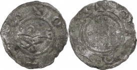 Parma. Repubblica a nome di Ottone IV (1208-1209). Denaro piccolo. CNI 1/2 (denaro); MIR (Emilia) 901. MI. 0.47 g. 14.00 mm. RR. Molto raro. Tondello ...
