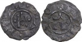 Parma. Repubblica a nome di Federico II (1220-1250). Da 4 denari piccoli. CNI 7/17; MIR (Emilia) 903. MI. 0.40 g. 14.50 mm. NC. Patina scura. qBB/BB.