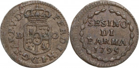 Parma. Ferdinando I di Borbone (1765-1802). Sesino 1795. CNI 146; MIR (Emilia) 1089/2. CU. 1.35 g. 16.00 mm. BB+.