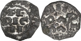 Pavia. Federico II di Svevia (1220-1250). Denaro, falso d'epoca. CNI 17/22; MIR (Lombardia, zecche) 841; Limido-Fusconi 33. MI. 0.89 g. 15.00 mm. Trac...