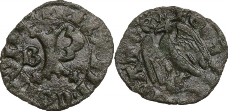 Pisa. Repubblica a nome di Federico II (1313-1406). Picciolo, segno B. CNI 118/9...