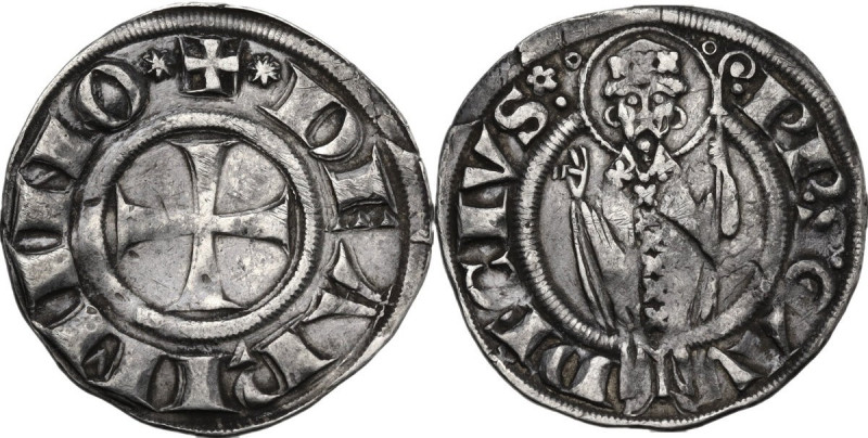 Rimini. Autonome (1250-1385). Grosso agontano. CNI 1/28; MIR (Emilia) 1353. AG. ...
