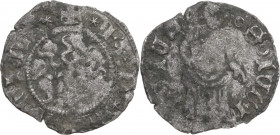 Rimini. Carlo Malatesta (1385-1429). Quattrino. CNI 1/5; MIR (Emilia) 1356. MI. 0.61 g. 17.00 mm. RR. qBB.