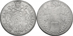 Roma. Clemente IX (1667-1669), Giulio Girolamo Rospigliosi. Piastra. CNI 15 (denominazione inesatta); M. 4; Berm. 1969. SN. 26.28 g. 43.50 mm. R. Fals...