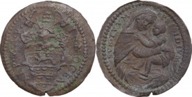 Roma. Innocenzo XI (1676-1689), Benedetto Odescalchi. Quattrino A. V. CNI 30/35; M. 268; Berm. 2155. CU. 2.76 g. 21.50 mm. BB.