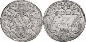 Roma. Clemente XII (1730-1740), Lorenzo Corsini. Giulio A. VI. CNI 130; M. 106a; Berm. 2647. AG. 2.71 g. 24.50 mm. R. Impronta di conio fresca. Due ma...