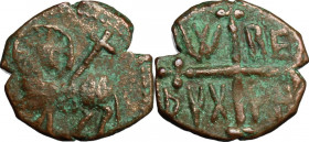 Salerno. Guglielmo I (1154-1166). Follaro con Agnus Dei. Bellizia 178; Travaini 1995 305; D'Andrea-Contreras (Normans) 258. AE. 1.42 g. 14.00 mm. R. B...