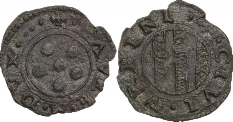 Urbino. Lorenzo de' Medici (1516-1519). Picciolo. CNI 15/16; Cav. 82. MI. 0.52 g...