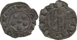 Urbino. Lorenzo de' Medici (1516-1519). Picciolo. CNI 15/16; Cav. 82. MI. 0.52 g. 14.00 mm. R. Irregolarità del tondello. Bel BB.