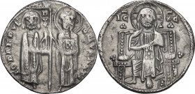 Venezia. Giovanni Dandolo (1280-1289). Grosso matapan. CNI tav. II, 23. ; Paol. 2. AG. 2.11 g. 20.00 mm. qBB/BB.
