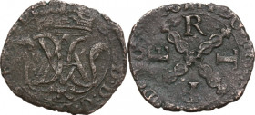 Vittorio Amedeo I (1630-1637). Mezzo soldo I tipo, Torino o Vercelli, data illeggibile. MIR (Savoia) 720; Biaggi 604; Sim. 21. MI. 1.19 g. 18.00 mm. q...